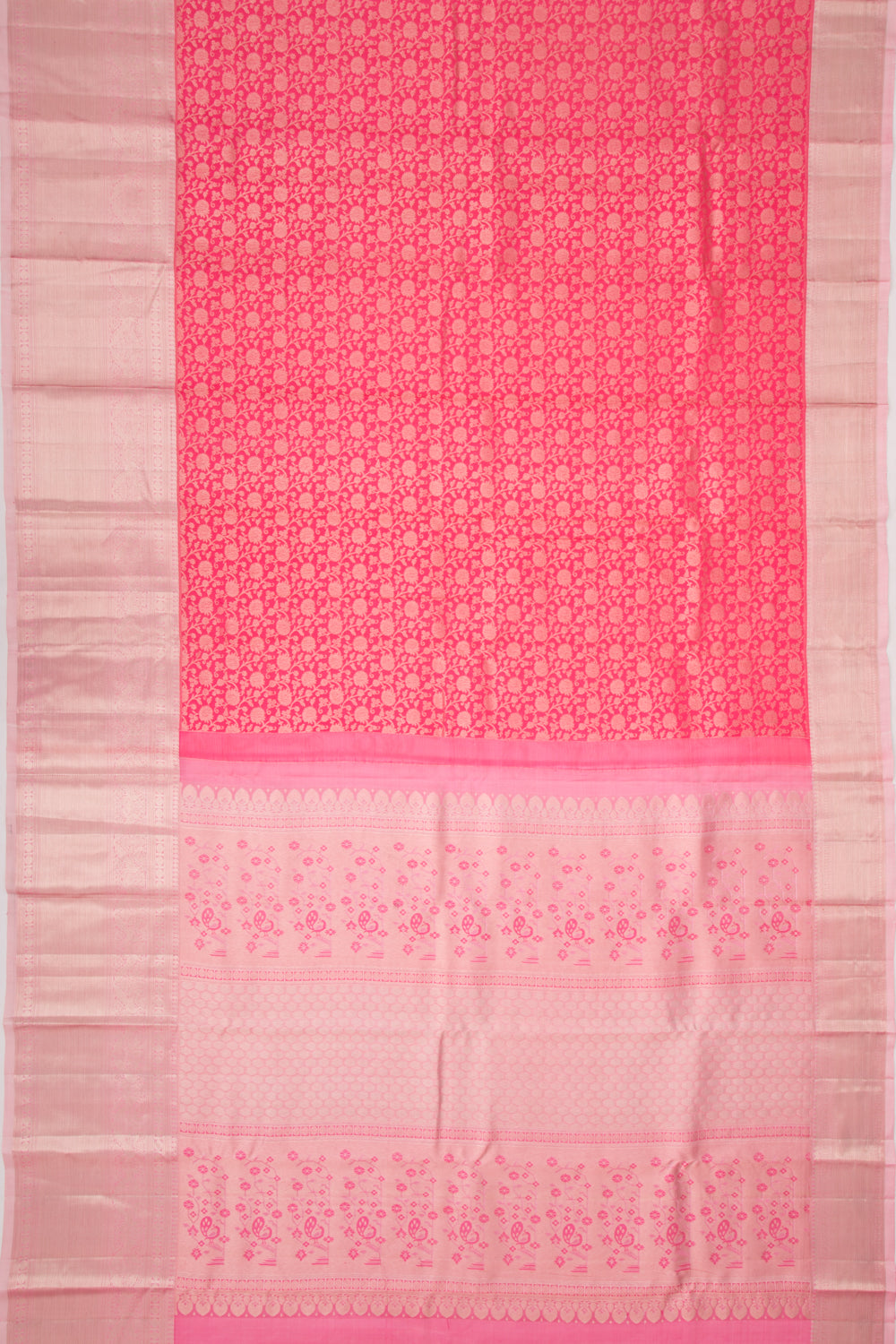 Taranga Kanchi Silk Jaal Pink Saree