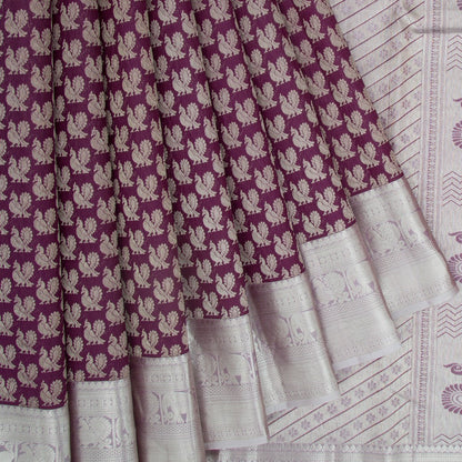 Taranga Kanchi Silk Butta Violet Saree