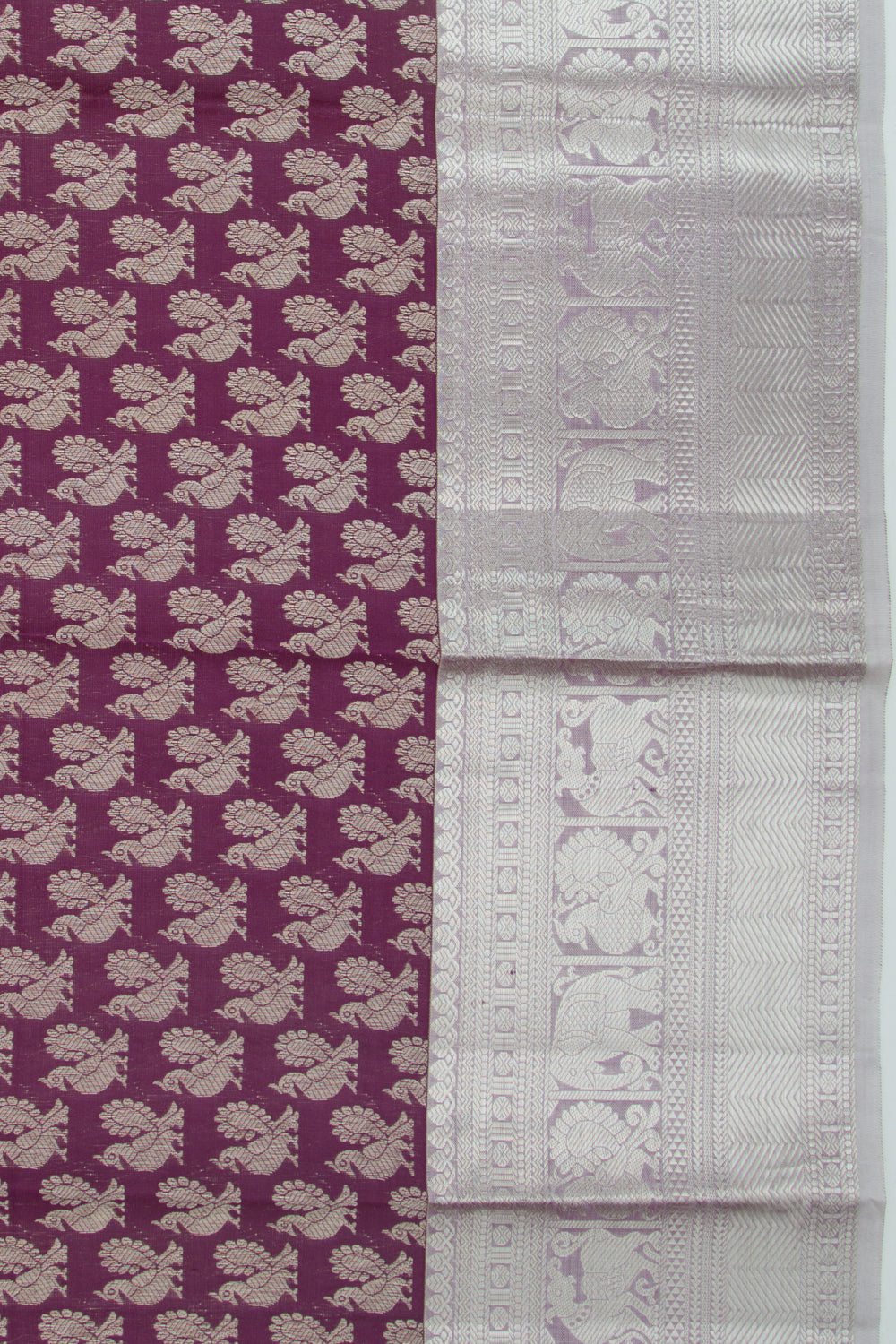 Taranga Kanchi Silk Butta Violet Saree