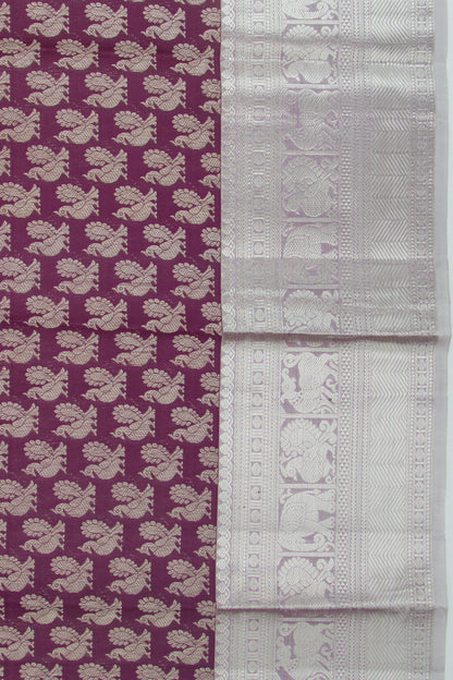 Taranga Kanchi Silk Butta Violet Saree