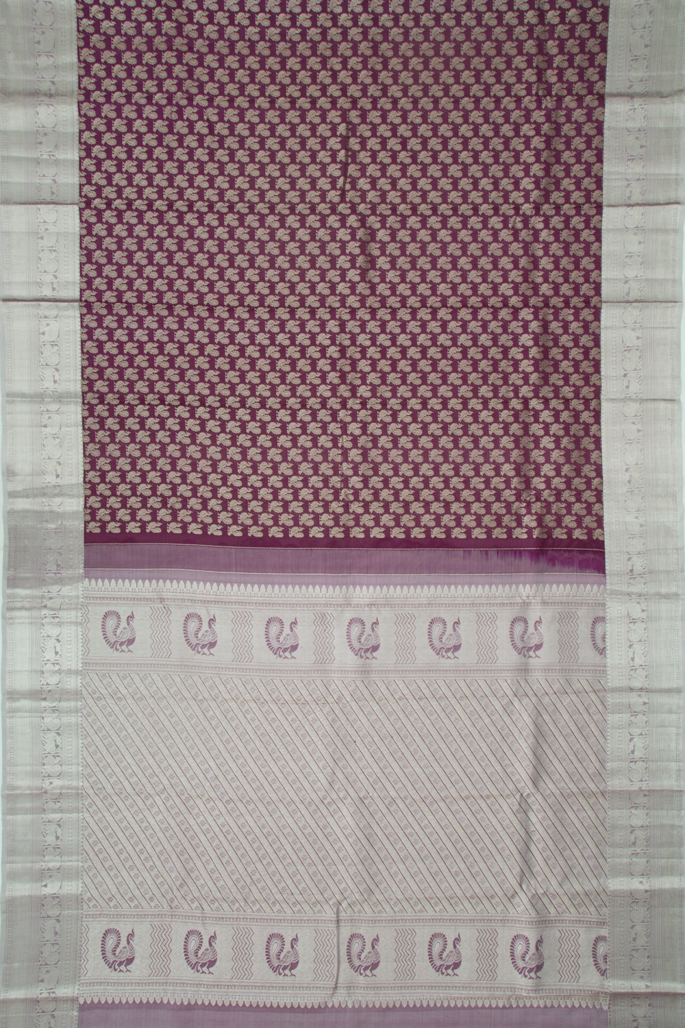 Taranga Kanchi Silk Butta Violet Saree