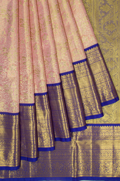 Taranga Kanchi Silk Tissue Brocade Baby Pink Saree