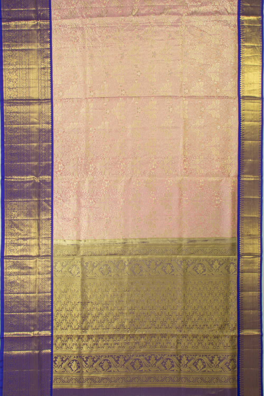 Taranga Kanchi Silk Tissue Brocade Baby Pink Saree