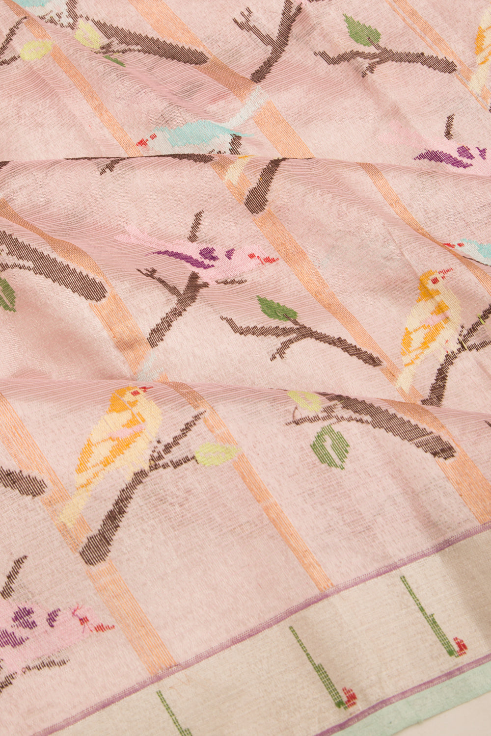 Kota Silk Tissue Jamdani Gold Saree