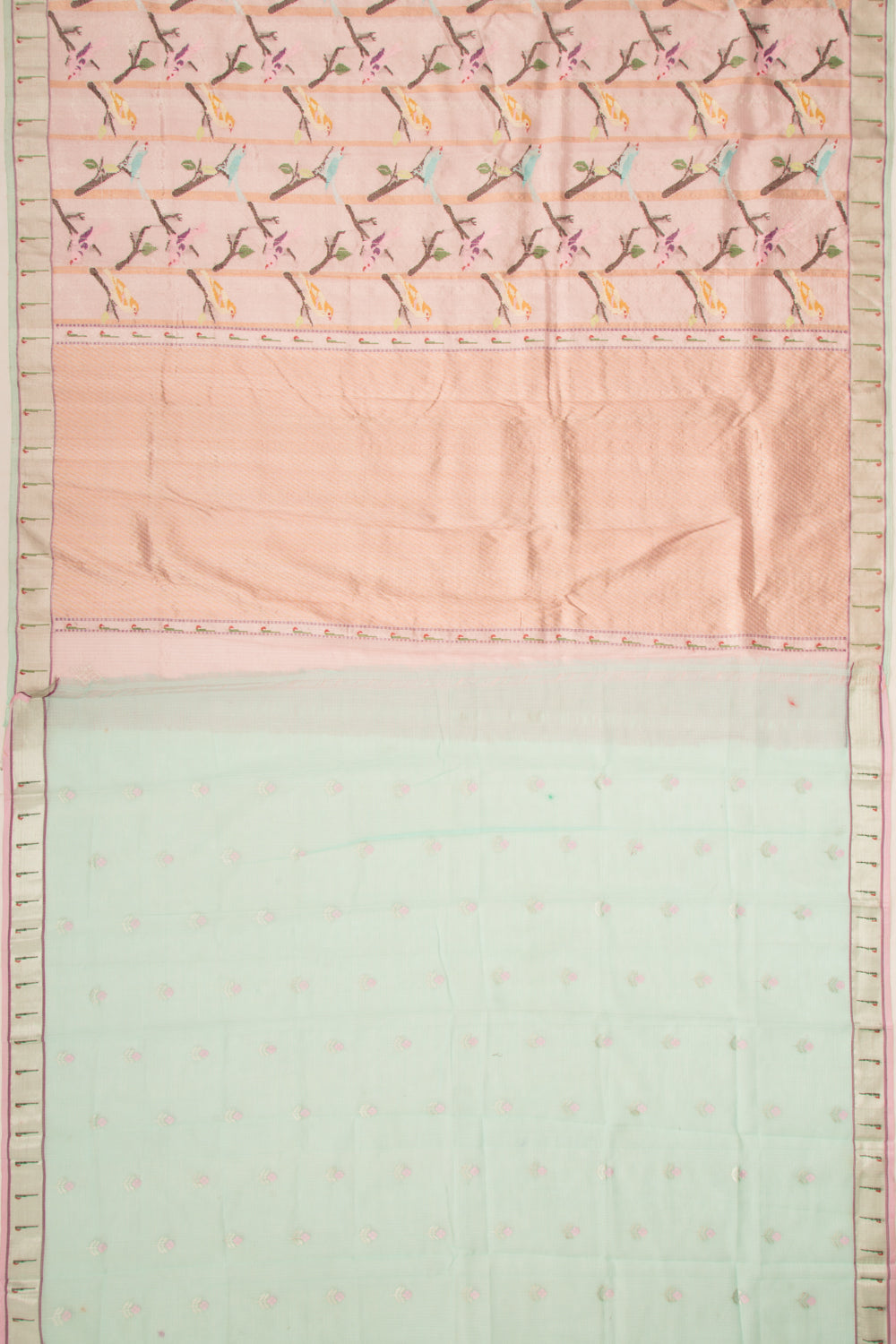 Kota Silk Tissue Jamdani Gold Saree