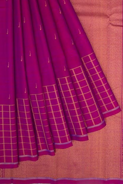 Kanchipuram Silk Butta Purple Saree
