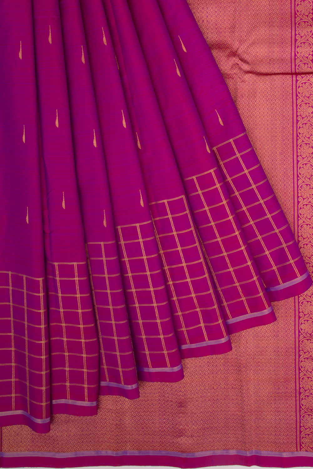 Kanchipuram Silk Butta Purple Saree