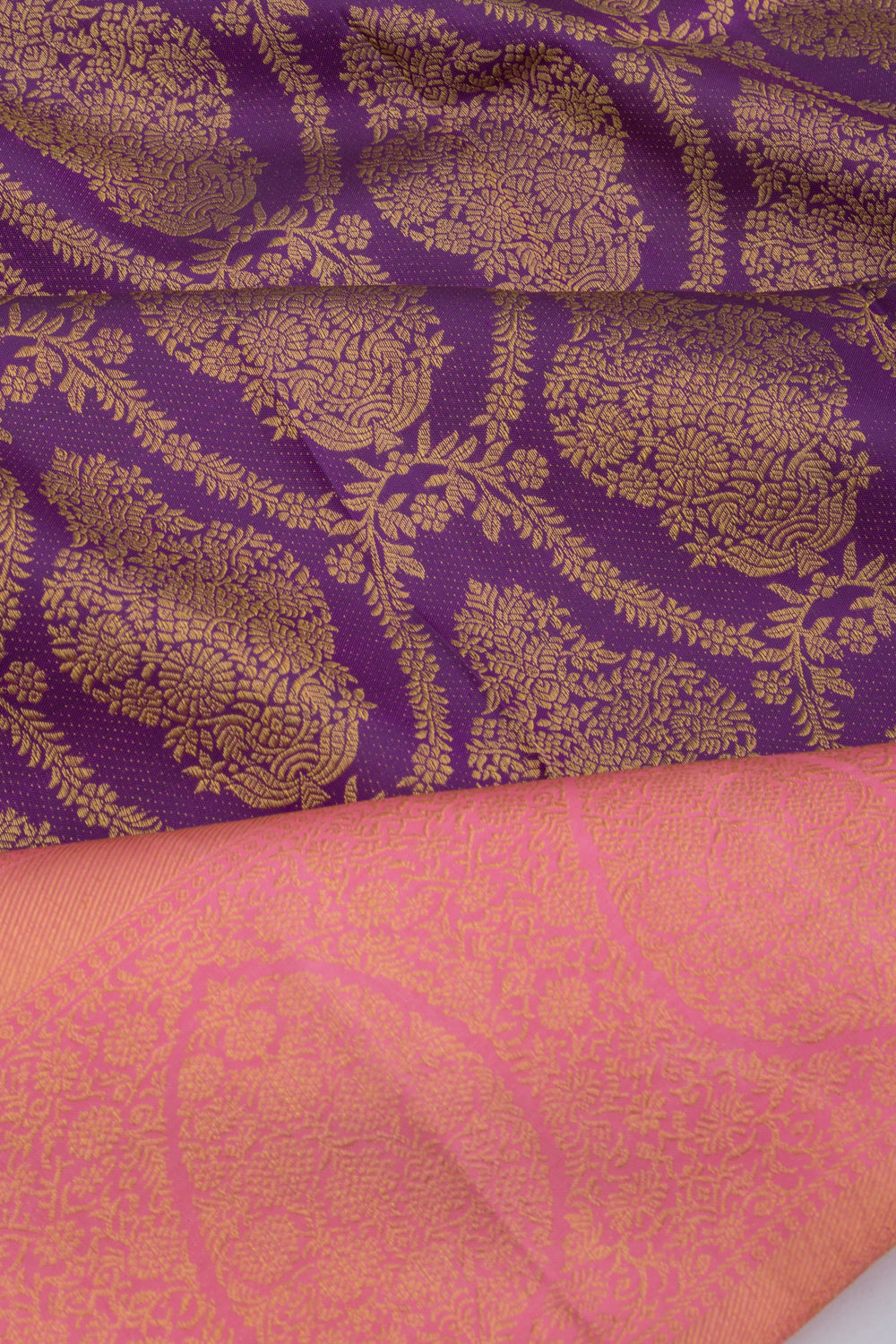 Kanchipuram Silk Jaal Purple Saree