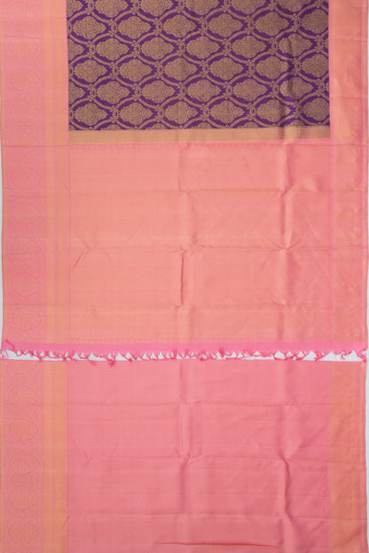 Kanchipuram Silk Jaal Purple Saree