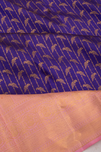 Kanchipuram Silk Brocade Royal Blue Saree