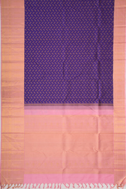 Kanchipuram Silk Brocade Royal Blue Saree