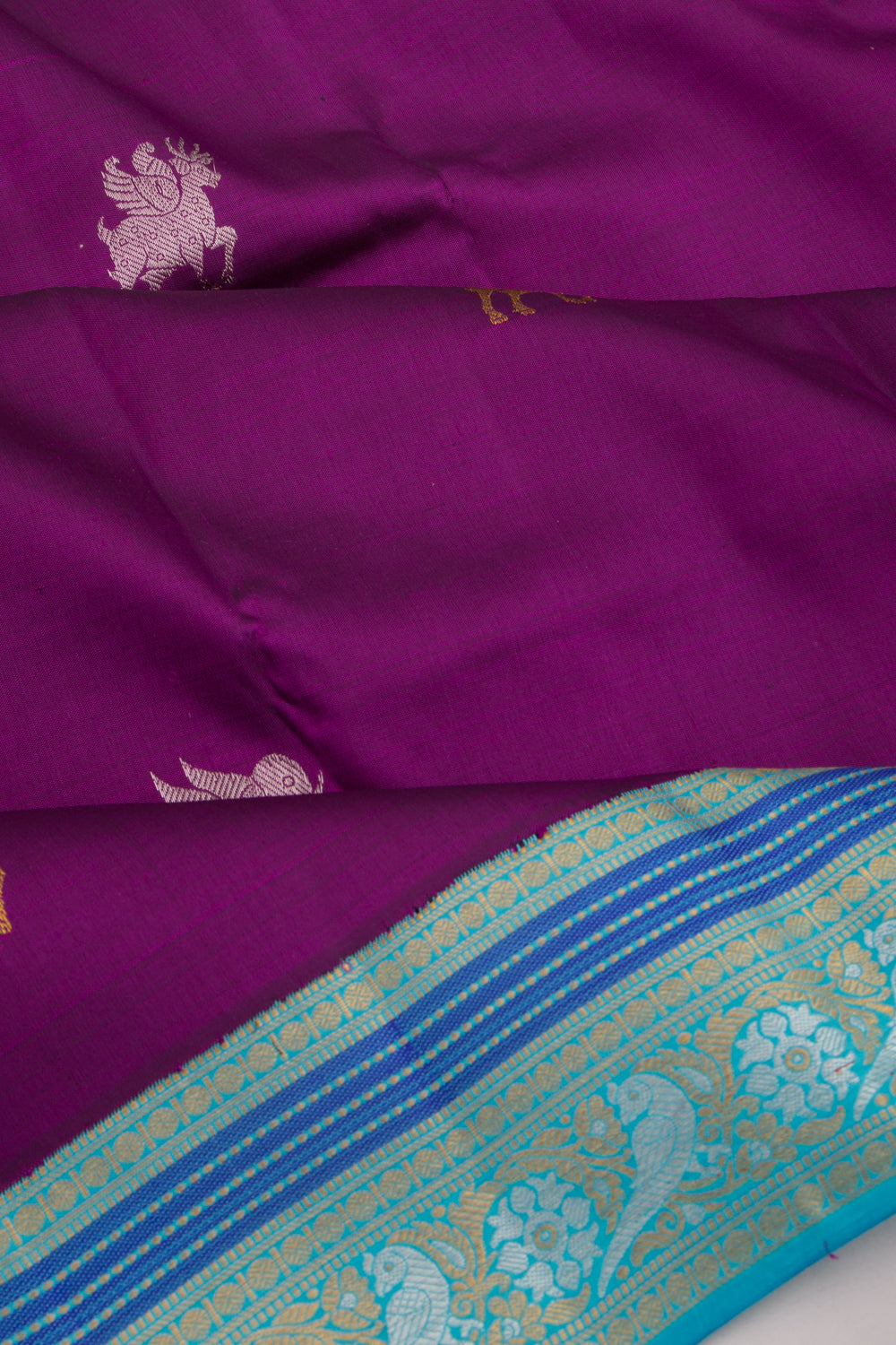Kanchipuram Silk Butta Purple Saree
