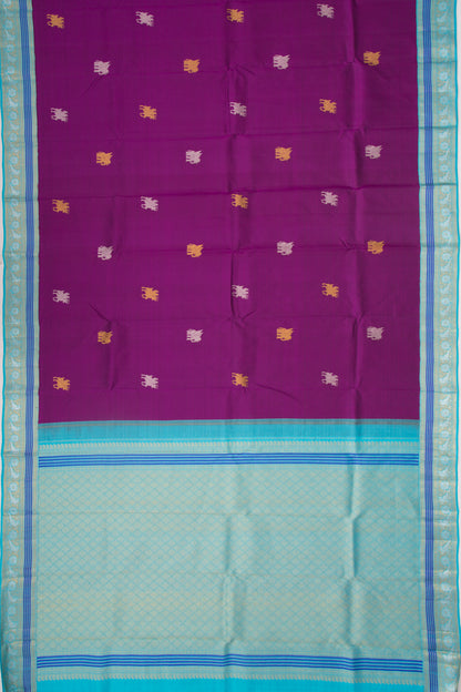 Kanchipuram Silk Butta Purple Saree
