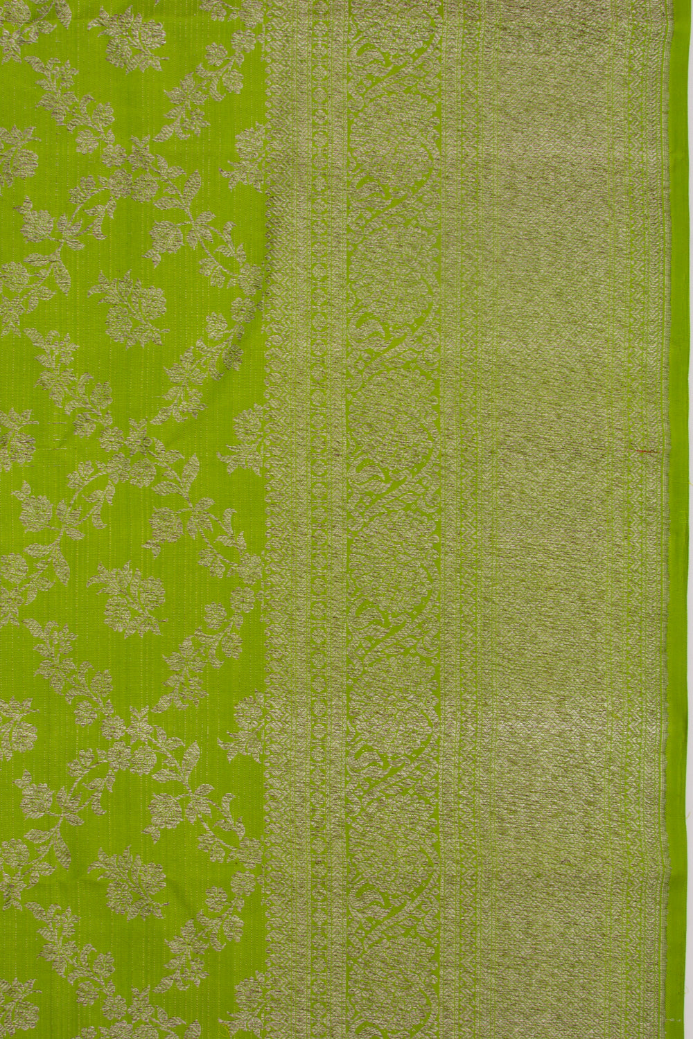 Kanchipuram Silk Jaal Green Saree