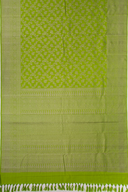 Kanchipuram Silk Jaal Green Saree
