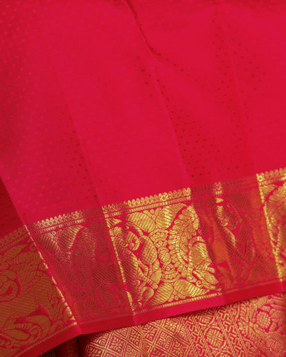 Kanchipuram Silk Tissue Jaal Pastel Blue Saree