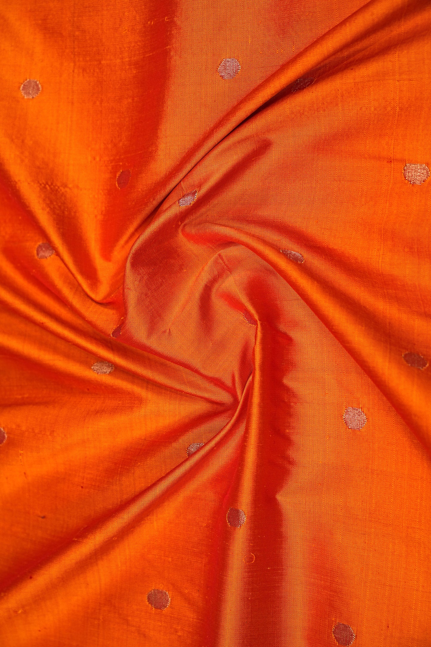 Paithani Silk Butta Orange Saree
