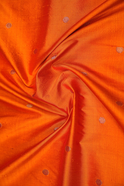 Paithani Silk Butta Orange Saree