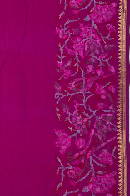 Soft Silk Plain Purple Saree