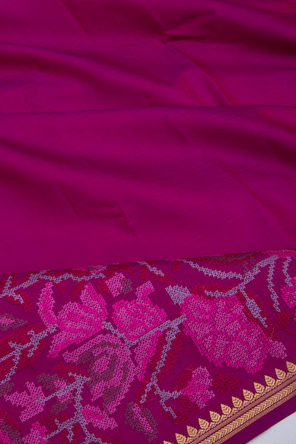 Soft Silk Plain Purple Saree