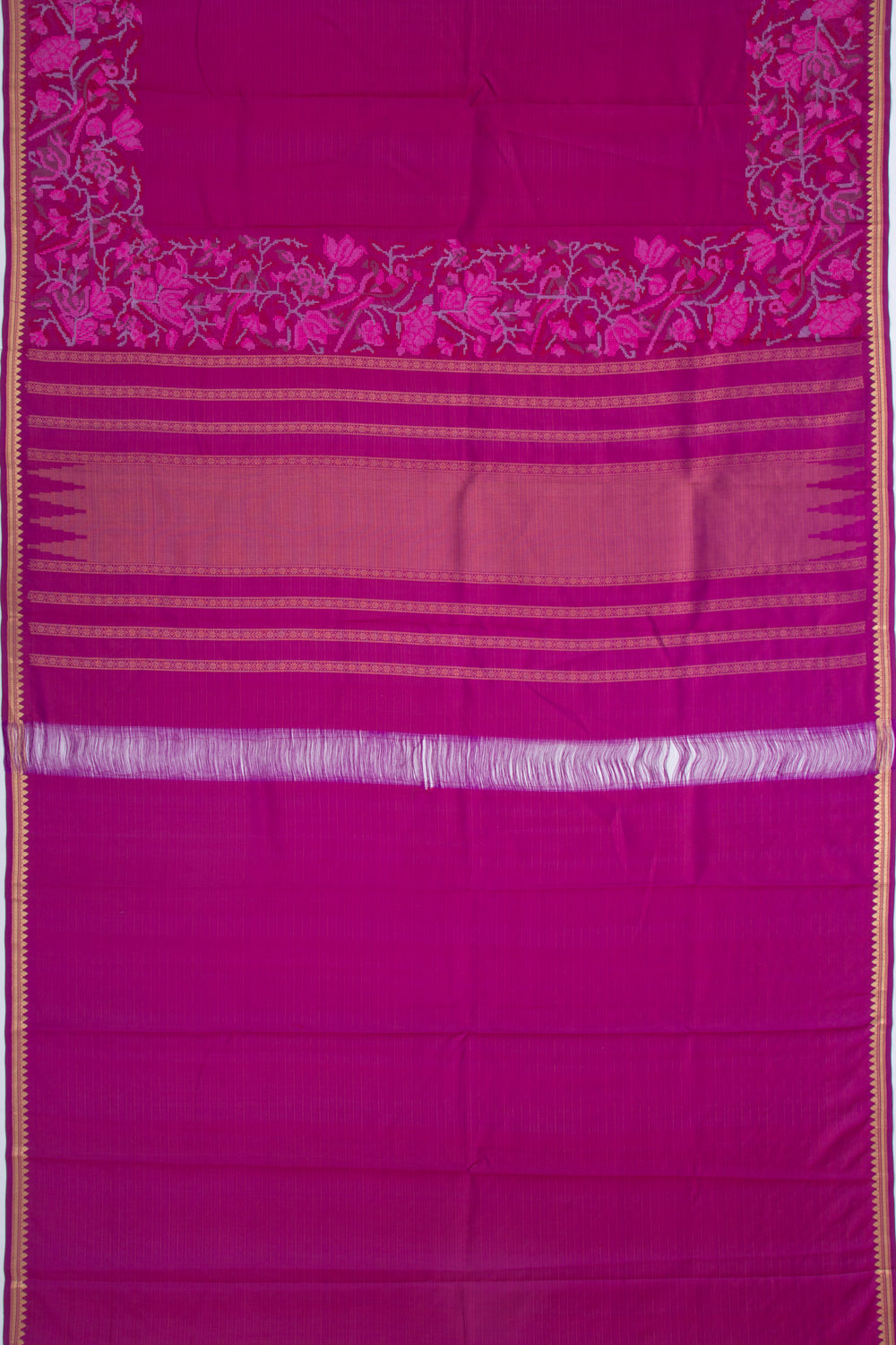 Soft Silk Plain Purple Saree