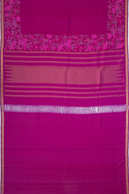 Soft Silk Plain Purple Saree