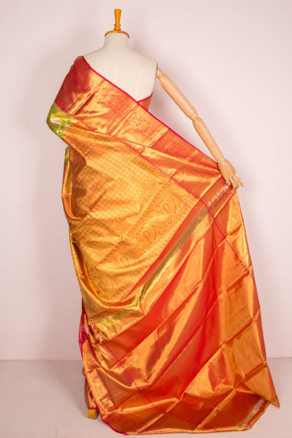 Taranga Kanchi Silk Tissue Brocade Green Saree
