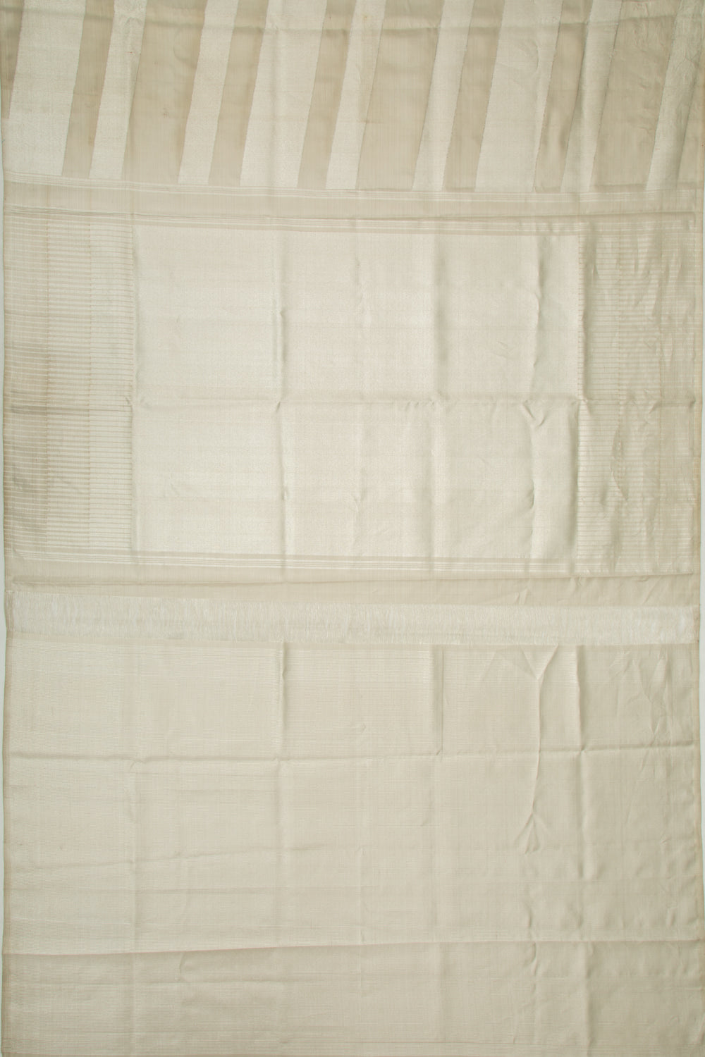 Kanchipuram Silk Tissue Lines Silver Saree