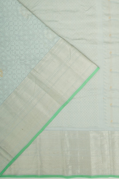 Linen Floral Embroidery Grey Saree