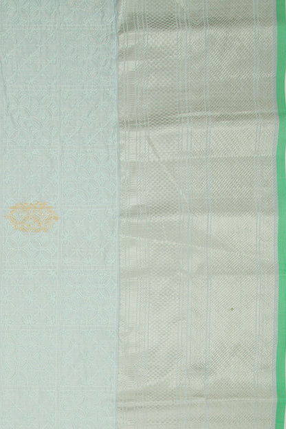 Linen Floral Embroidery Grey Saree