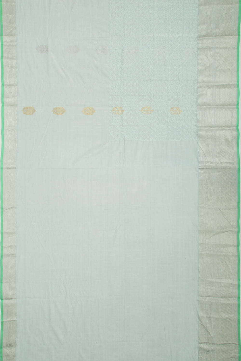 Linen Floral Embroidery Grey Saree