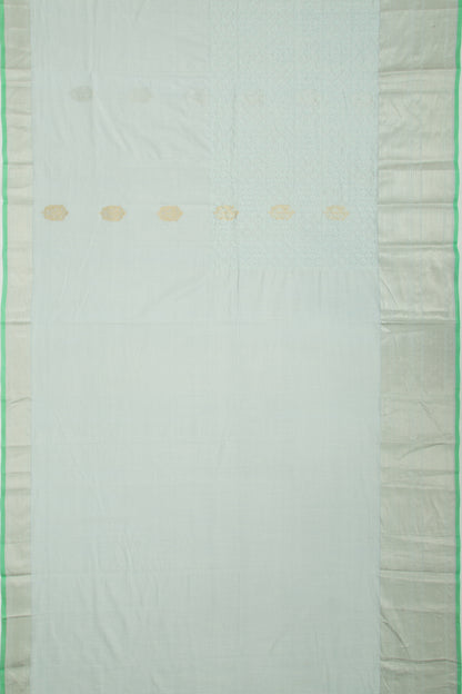 Linen Floral Embroidery Grey Saree