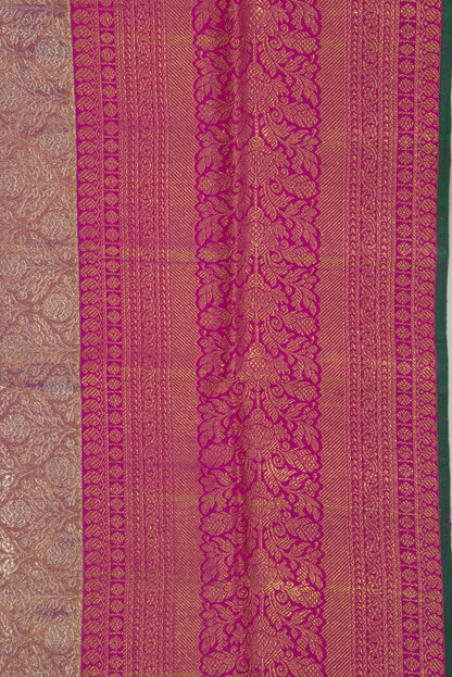 Kanchipuram Silk Tissue Brocade Lavender Saree
