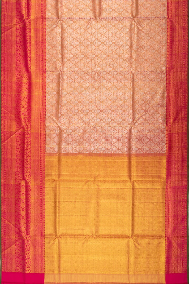 Kanchipuram Silk Tissue Brocade Lavender Saree