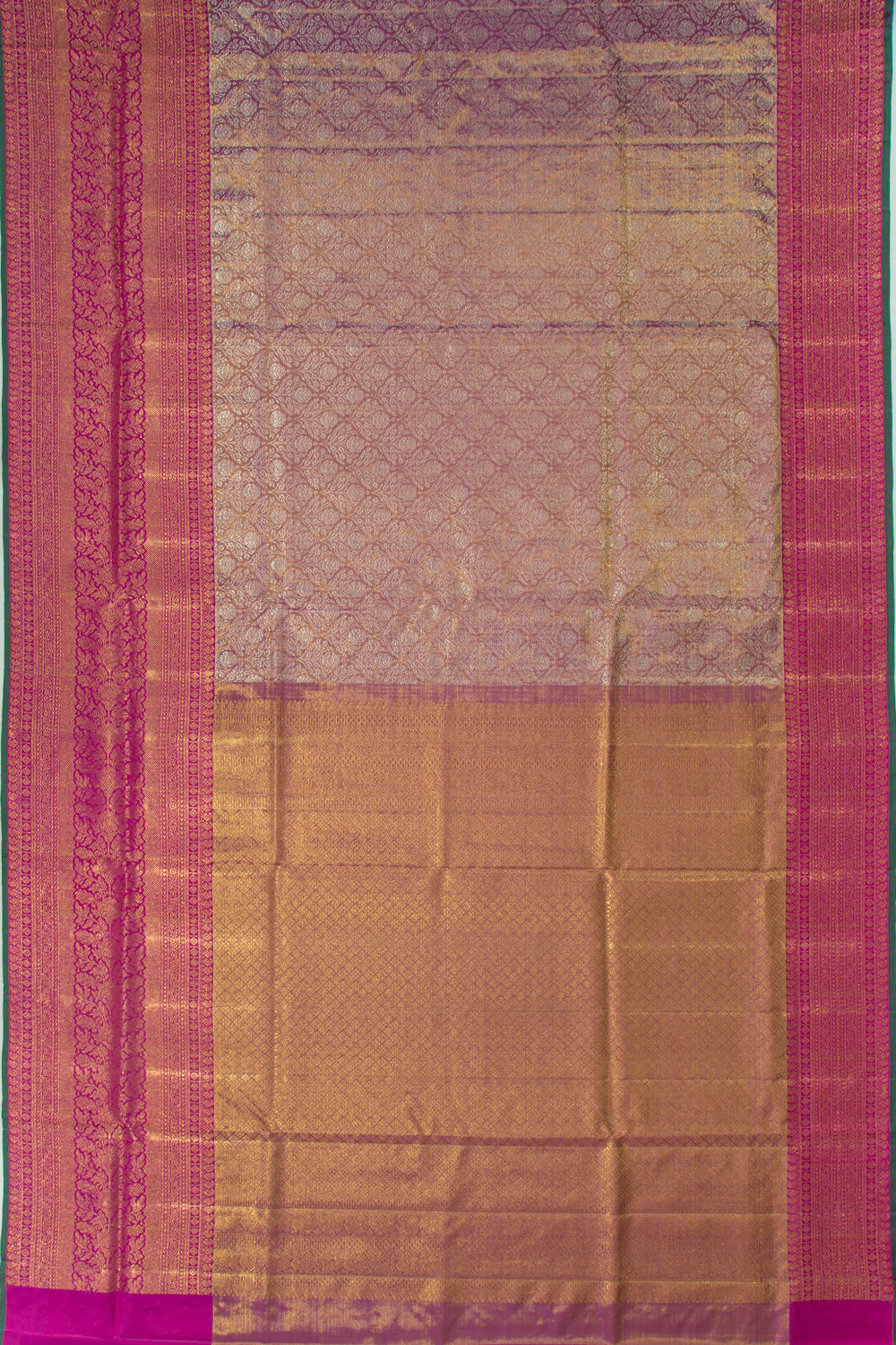 Kanchipuram Silk Tissue Brocade Lavender Saree