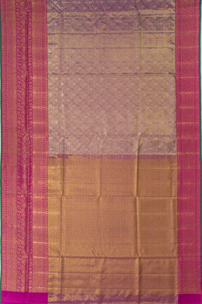 Kanchipuram Silk Tissue Brocade Lavender Saree