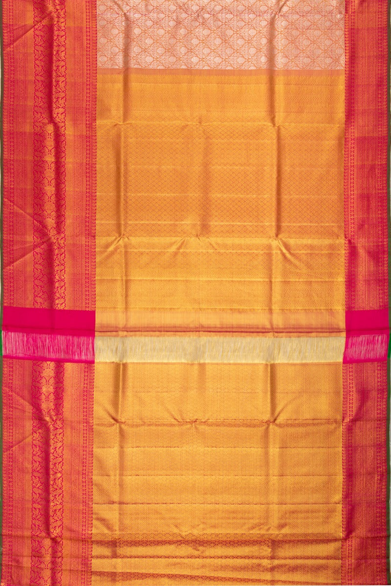 Kanchipuram Silk Tissue Brocade Lavender Saree
