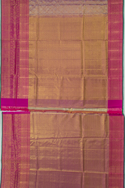 Kanchipuram Silk Tissue Brocade Lavender Saree