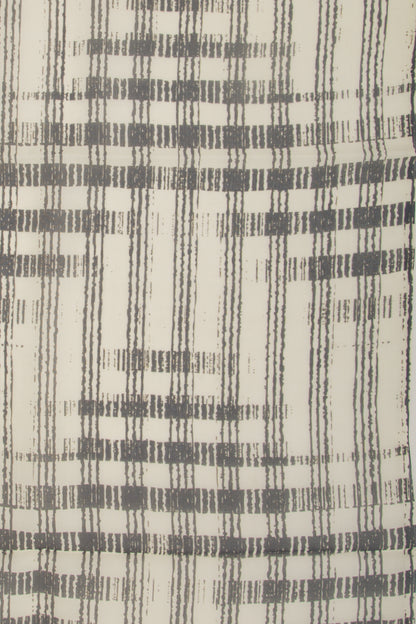 Organza Embroidery And Printed Off White Saree