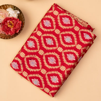 Banarasi Silk Brocade Red Saree