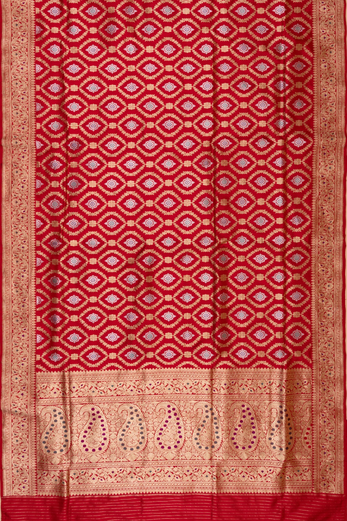 Banarasi Silk Brocade Red Saree
