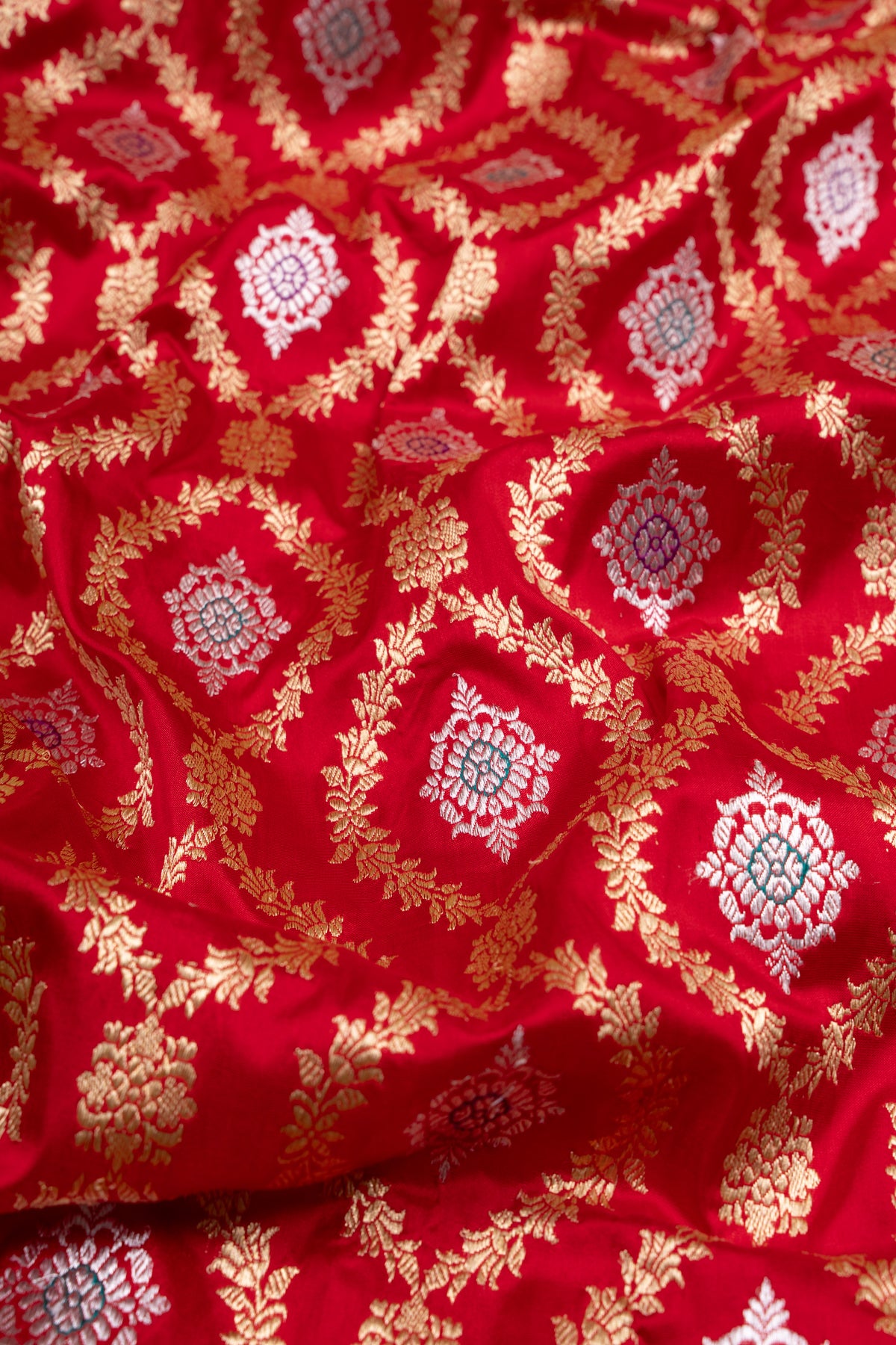 Banarasi Silk Brocade Red Saree