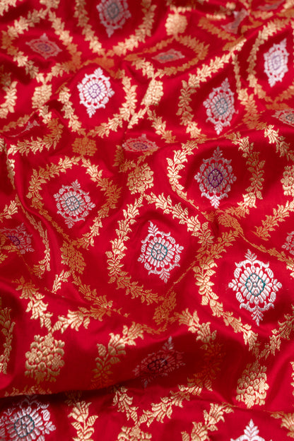 Banarasi Silk Brocade Red Saree