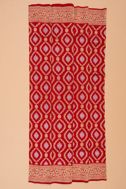 Banarasi Silk Brocade Red Saree
