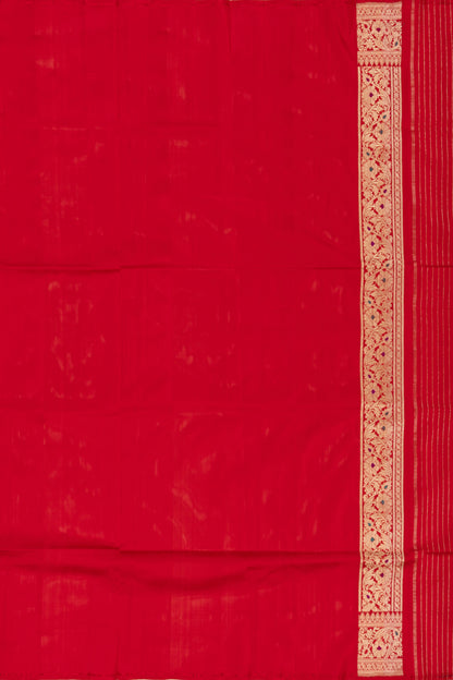 Banarasi Silk Brocade Red Saree