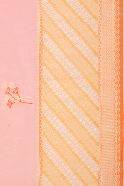 Banarasi Kora Organza Butta Baby Pink Saree