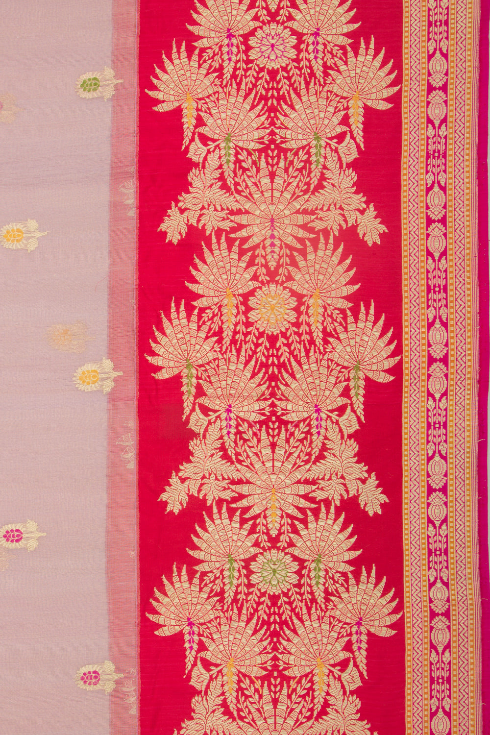 Banarasi Kora Organza Butta Lilac Saree