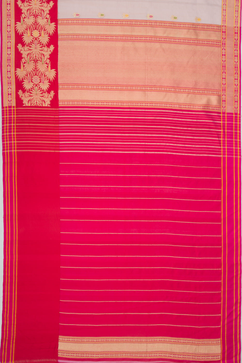 Banarasi Kora Organza Butta Lilac Saree