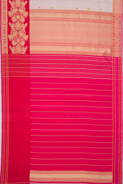 Banarasi Kora Organza Butta Lilac Saree