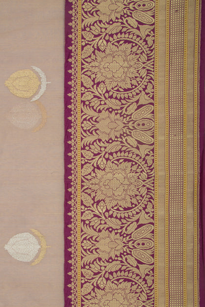 Banarasi Kora Organza Butta Lilac Saree